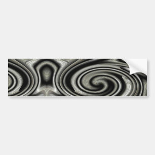 Pegatina Para Coche Swirl Psicodélico Negro Y Blanco