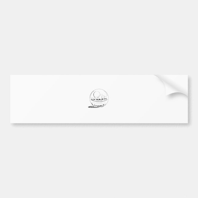 Pegatina Para Coche Sydney en un globo de vidrio (Frente)