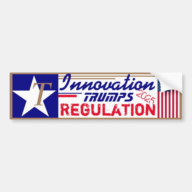 Pegatina Para Coche T es para Trump la innovación se impone la regulac (Frente)