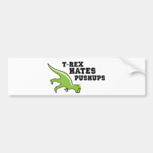 Pegatina Para Coche T-rex odia pectorales