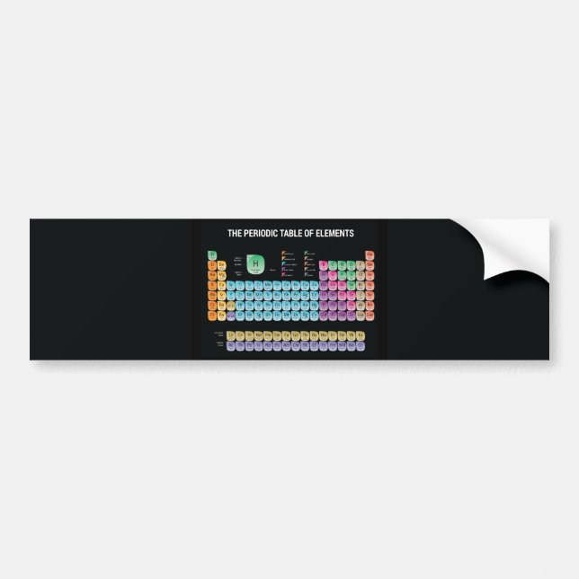 Pegatina Para Coche Tabla periódica de elementos arrojar almohada (Frente)