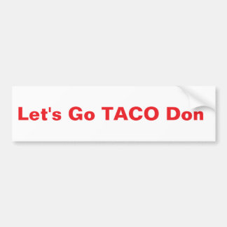 Pegatina Para Coche TACO Donnie Bumper Sticker