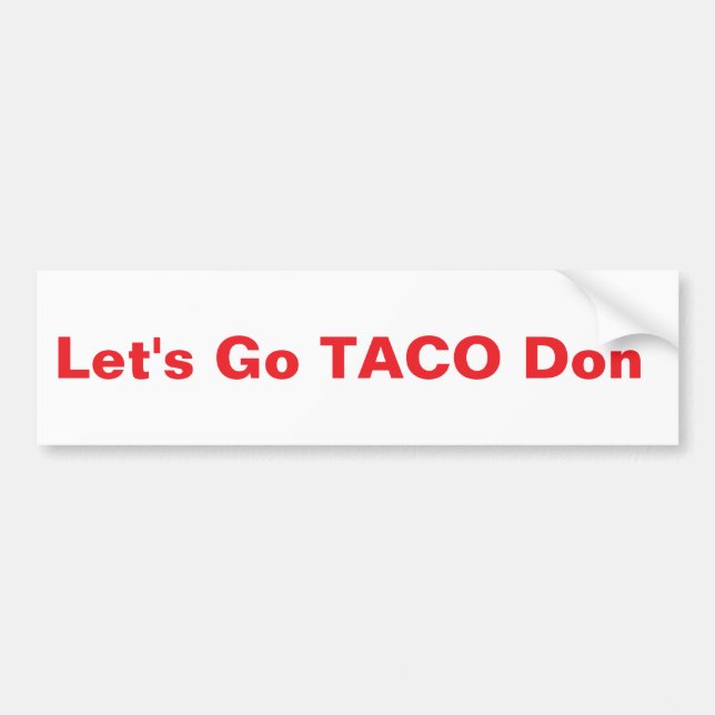 Pegatina Para Coche TACO Donnie Bumper Sticker (Frente)