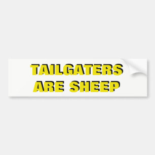 Pegatina Para Coche Tailgaters es amarillo y negro de las ovejas