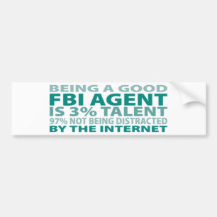 Pegatina Para Coche Talento del agente del FBI el 3%