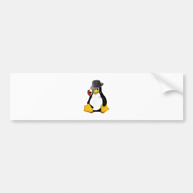 Pegatina Para Coche Tango de Linux (Frente)