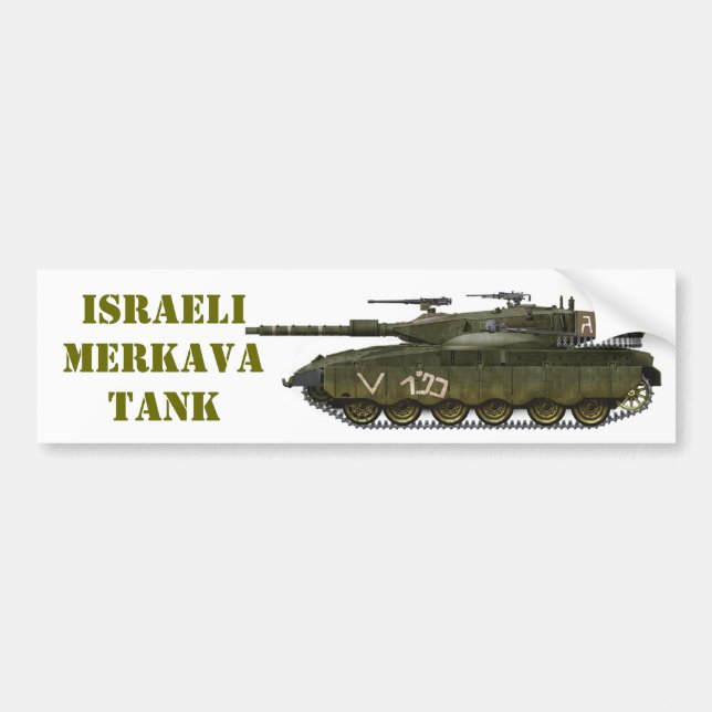 PEGATINA PARA COCHE TANK ISRAELI MERKAVA (Frente)