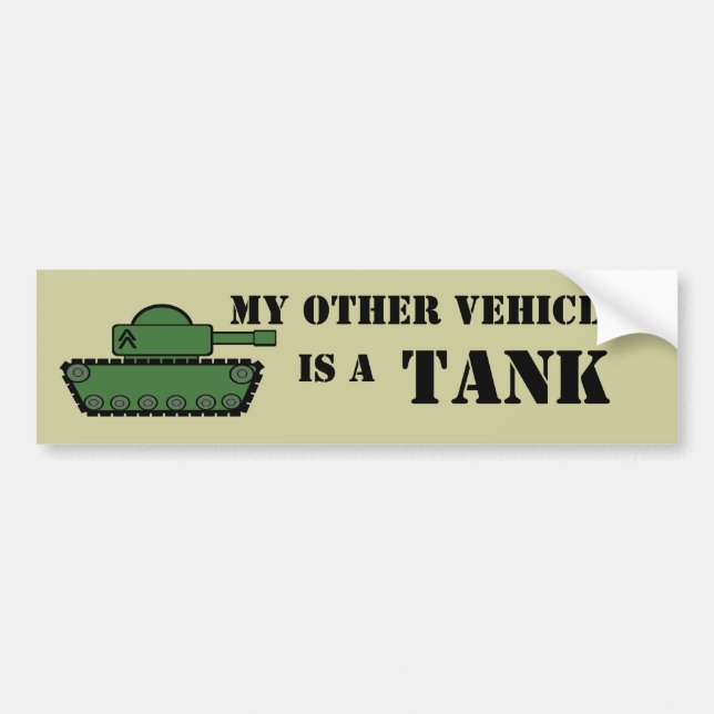 Pegatina Para Coche Tanque militar (Frente)