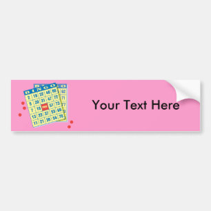 Pegatina Para Coche Tarjeta del bingo - juego a ganar - encantos de