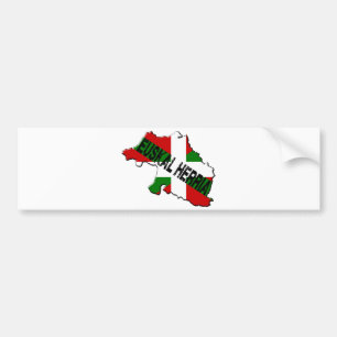 Pegatina Para Coche Tarjeta País Vasco más bandera euskal herria