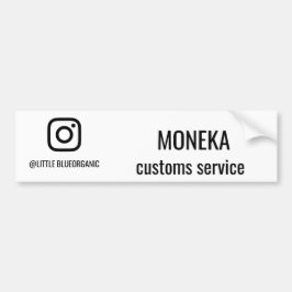Pegatina Para Coche Tarjetas de Negocios de Instagram | Tu nombre de I