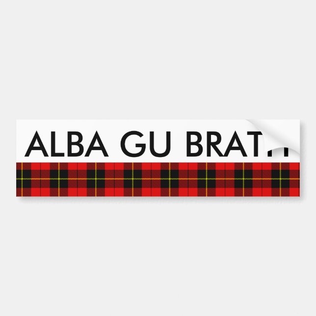 Pegatina Para Coche Tartán Alba de Gu Brath Escocia para siempre (Frente)