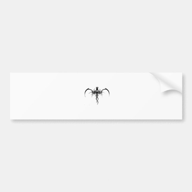 Pegatina Para Coche Tatuaje del dragón negro (Frente)
