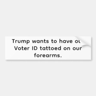 Pegatina Para Coche Tatuajes de identificación de votante de Trump Han