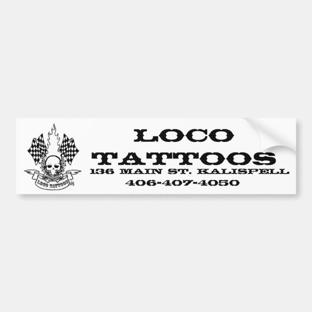 Pegatina Para Coche ¡Tatuajes del loco de la ayuda!! (Frente)