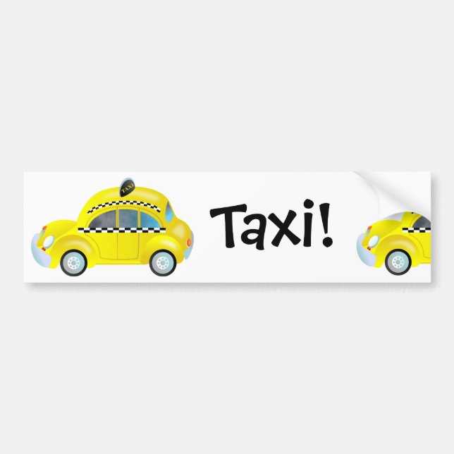 Pegatina Para Coche ¡Taxi! (Frente)