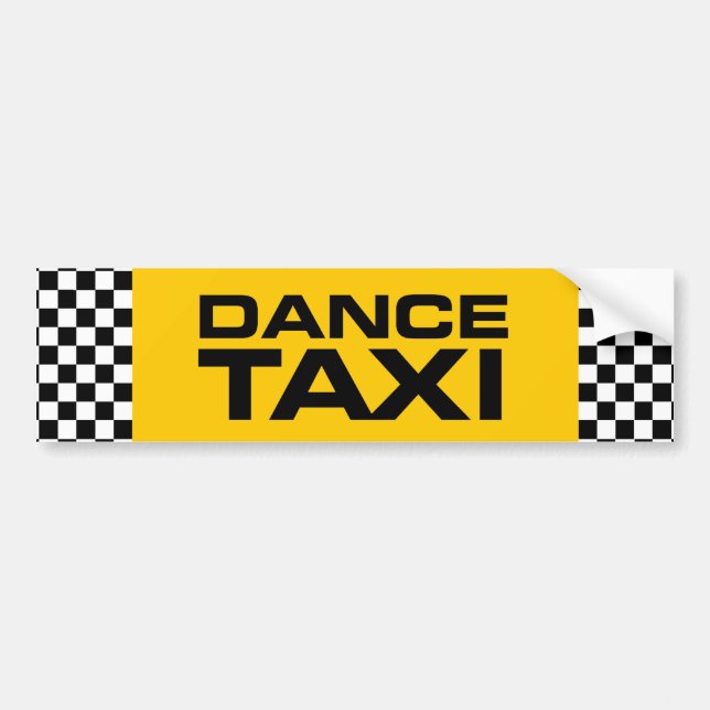 Pegatina Para Coche Taxi de la danza (Frente)