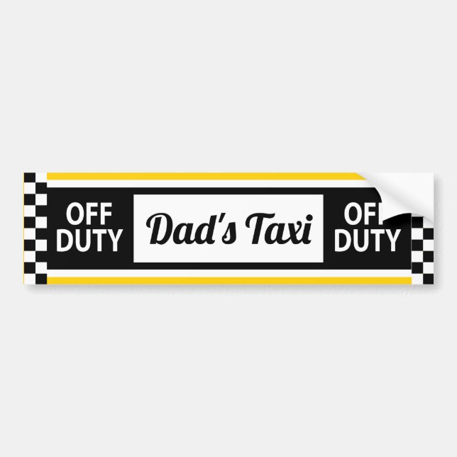 Pegatina Para Coche Taxi de papá divertido cangrejo amarillo de Nueva  (Frente)