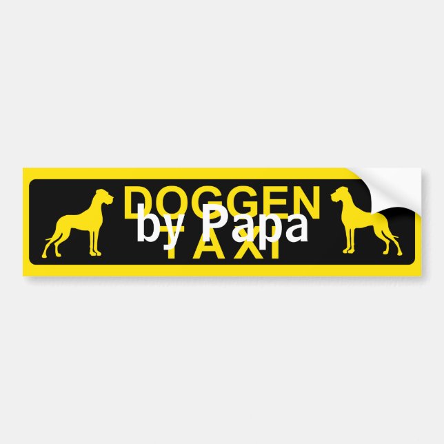 Pegatina Para Coche taxi especial Doggen (Frente)