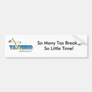 Pegatina Para Coche TaxNerd Bumpersticker