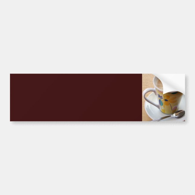 Pegatina Para Coche Taza de café caliente (Frente)