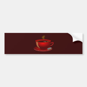Pegatina Para Coche taza_de_tea_Vector_Clipart TEA COFFEE Red Mug