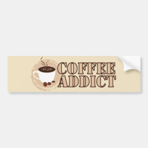 Pegatina Para Coche Taza y habas del adicto al café