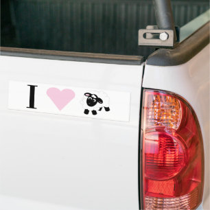 Pegatina Para Coche Te amo a tu Personalizado de oveja.