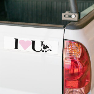 Pegatina Para Coche Te amo a tu Personalizado de oveja.