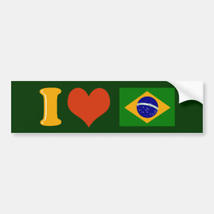 Pegatina Para Coche Te amo Brasil