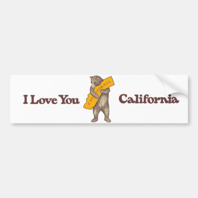 Pegatina Para Coche Te Amo California (Frente)