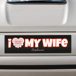 Pegatina Para Coche Te Amo Mi Esposa Personalizado – Agrega Nombre y F
