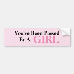 Pegatina Para Coche Te ha pasado un Chica rosado