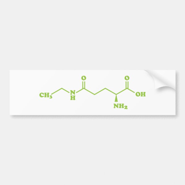 Pegatina Para Coche Tea Theanine Molecular Chemical Formula (Frente)