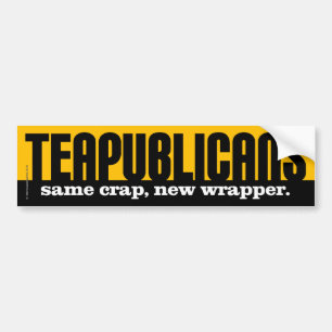 Pegatina Para Coche Teapublicans - la misma mierda, nueva envoltura