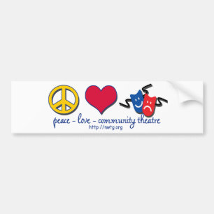 Pegatina Para Coche Teatro de la comunidad del amor de la paz