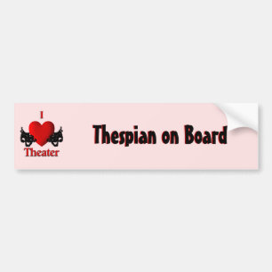Pegatina Para Coche Teatro I Heart