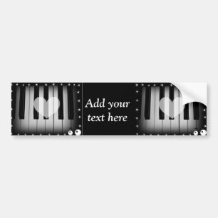 Pegatina Para Coche Teclas de amor_