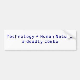 Pegatina Para Coche Tecnología + Naturaleza humana
