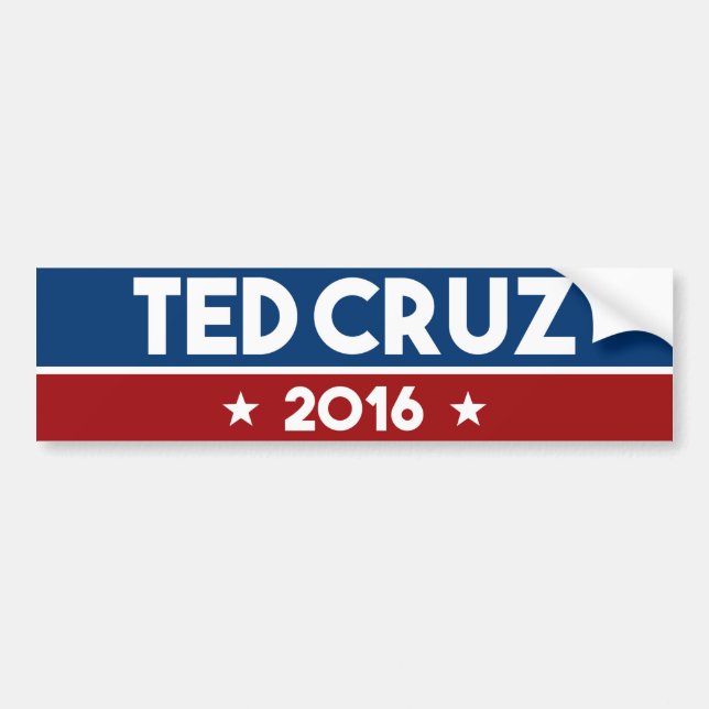 Pegatina Para Coche Ted Cruz 2016 (Frente)