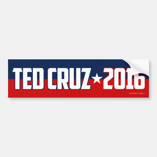 Pegatina Para Coche Ted Cruz 2016 - candidato presidencial republicano (Frente)