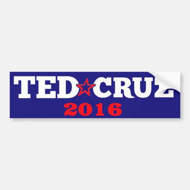 Pegatina Para Coche Ted Cruz en 2016 (Frente)