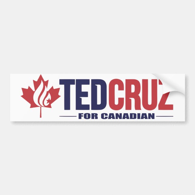 Pegatina Para Coche Ted Cruz para el canadiense (Frente)