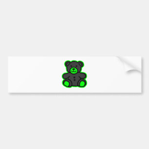 Pegatina Para Coche Teddy Oso Verde Negro El MUSEO Zazzle Regalos