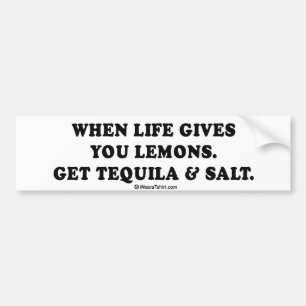Pegatina Para Coche Tee de bebida - "Tequila y sal"