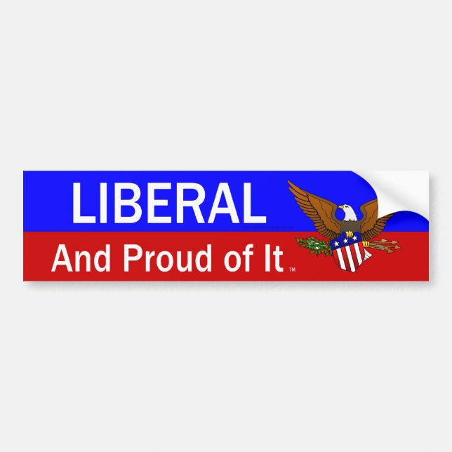 Pegatina Para Coche TEE Orgulloso Liberal (Frente)