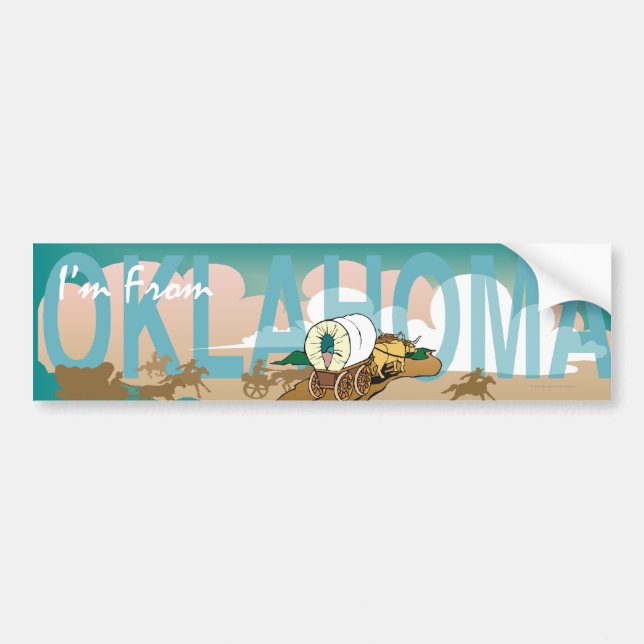 Pegatina Para Coche TEE, soy de Oklahoma (Frente)