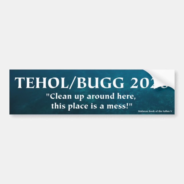 Pegatina Para Coche Tehol/Bugg 2020 - ¡Limpie alrededor de aquí! (Frente)