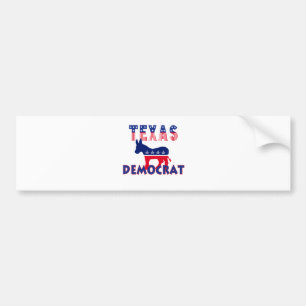 Pegatina Para Coche Tejas Demócrata