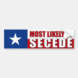 Pegatina Para Coche Tejas - muy probablemente Secede